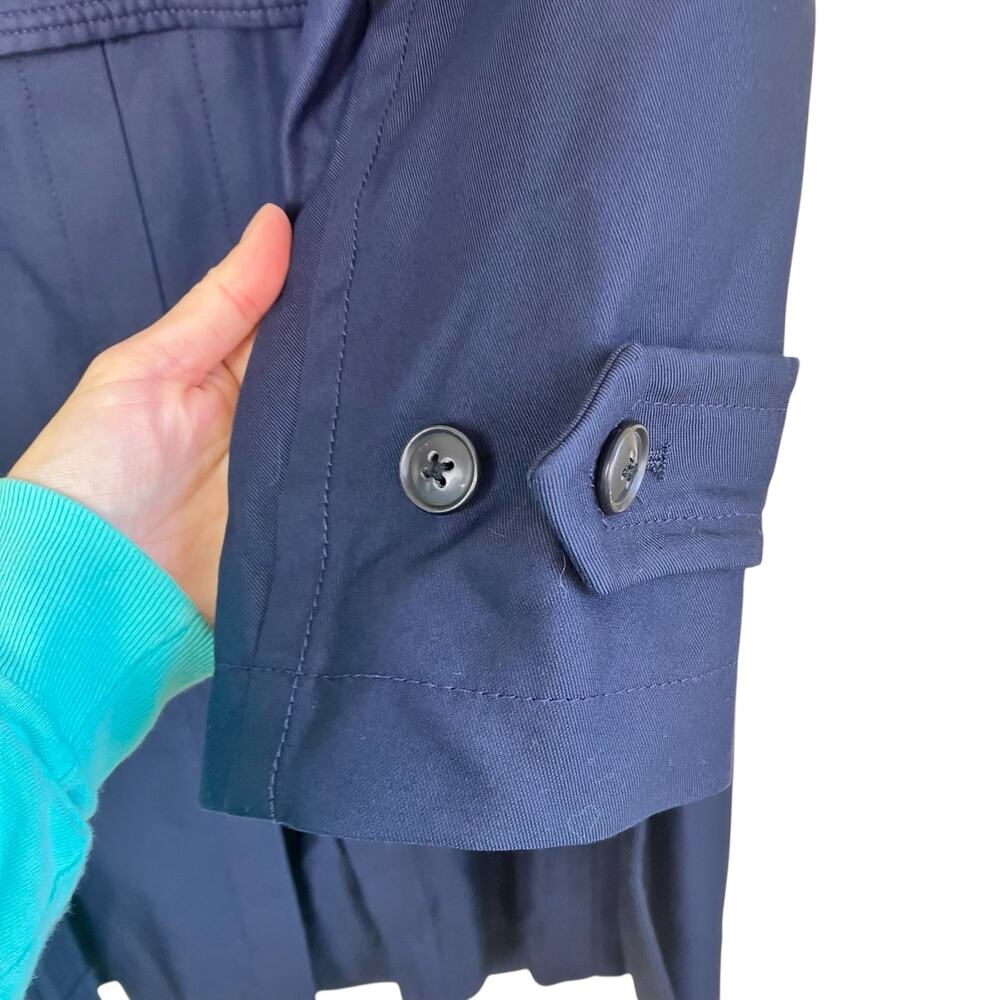 Banana Republic Mens Heritage Collection Navy Water Repellent Long Trench Coat - Picture 10 of 16